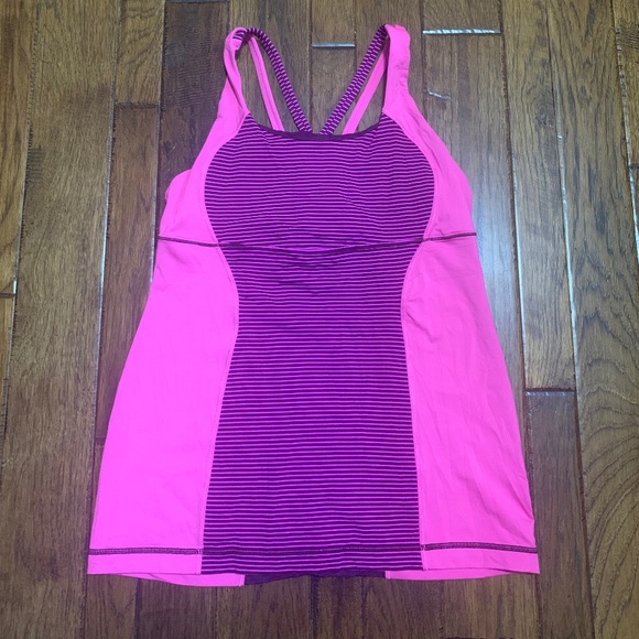 lululemon athletica Tops - Lululemon Energy Strappy Tank Hyper Pink; size 6 tank top
